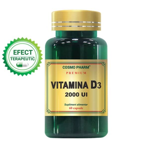 Vitamina D3 2000 UI 60 capsule