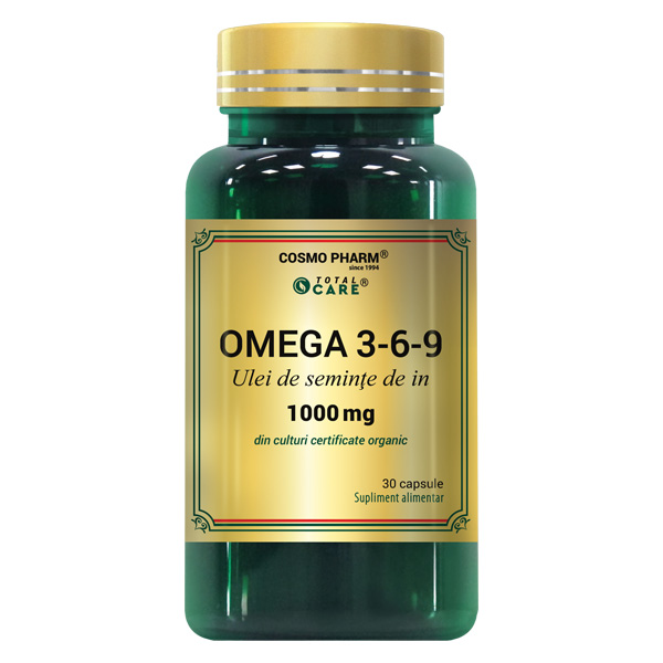 Omega 3 6 9 Ulei de Seminte de In 1000 mg 30 capsule