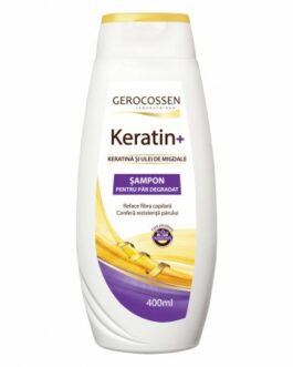 Sampon cu keratina si ulei de migdale pentru par degradat – Keratin+ 400 ml